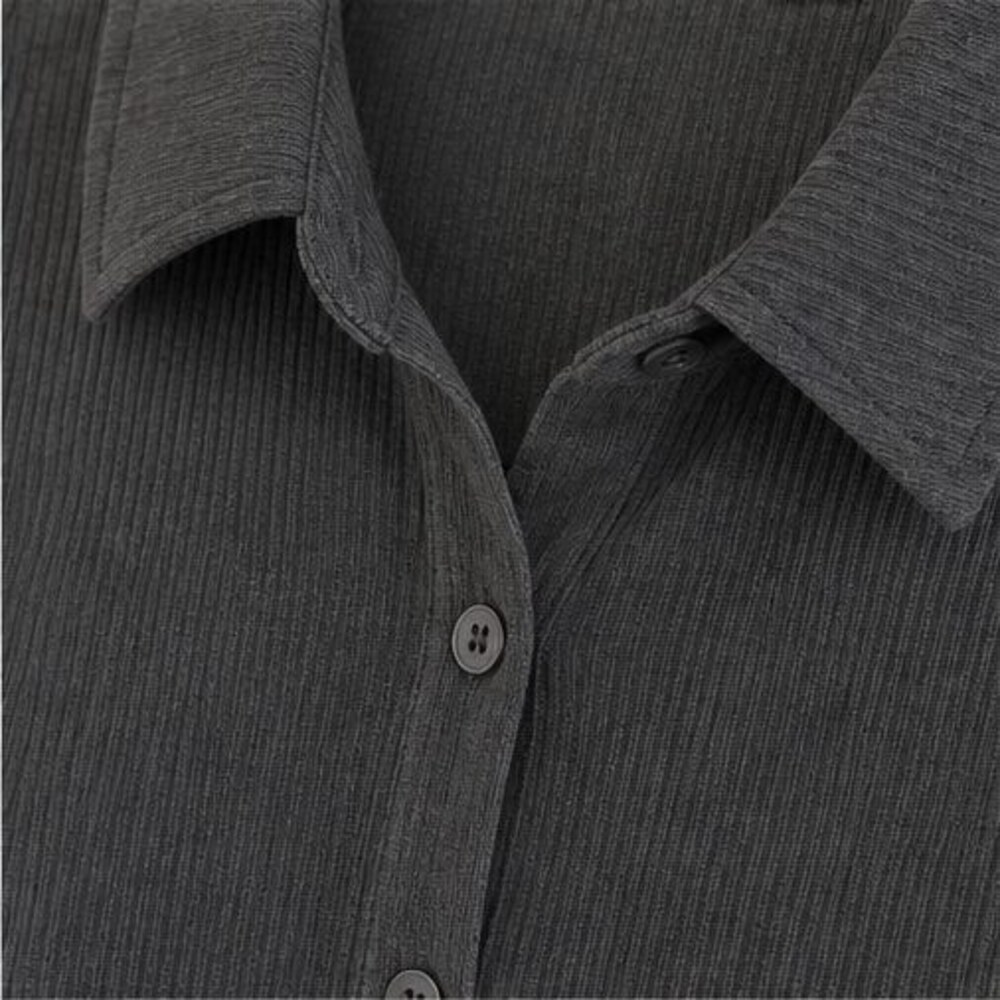 Charcoal Puff Sleeve Top - Picture 4 of 6